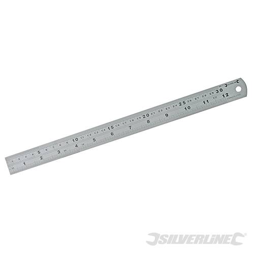 SilverLine 300mm Steel Rule MT66